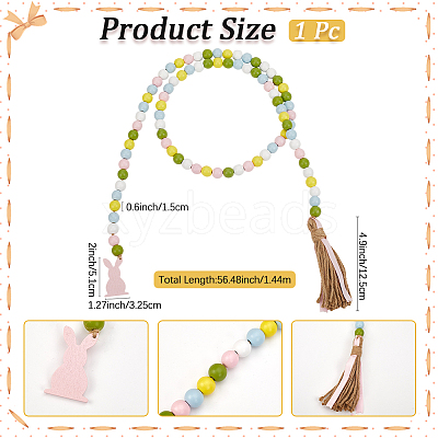 Wood Beads Pendant Decorations DIY-WH0888-777B-04-1