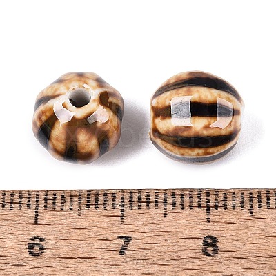 Vintage Porcelain Corrugated Beads LS-PORC-N013-11S-1