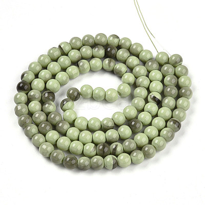Baking Paint Glass Beads Strands DGLA-N013-8mm-05-1