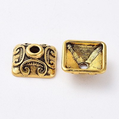 Tibetan Style Alloy Caps LS-GLF0893Y-NF-1