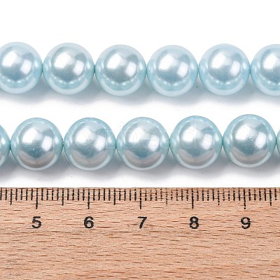 Electroplated Shell Pearl Beads Strands BSHE-G041-10mm-03-1