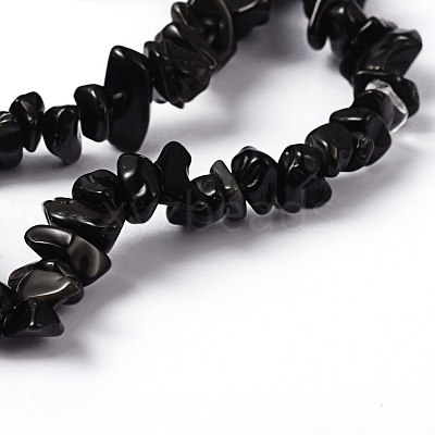 Natural Obsidian Beads Strands X-F005-1
