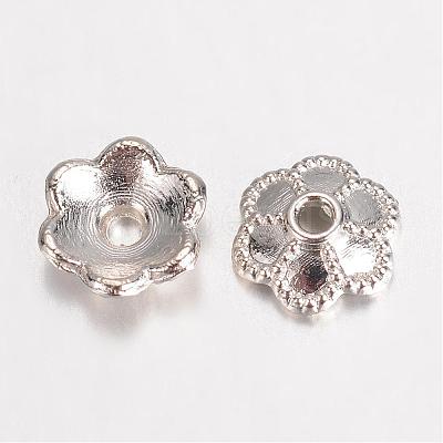 Alloy Bead Caps Enamel Settings PALLOY-D348-07P-1