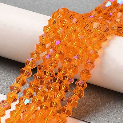 Transparent Electroplate Glass Beads Strands LS-EGLA-A039-T3mm-L23-1