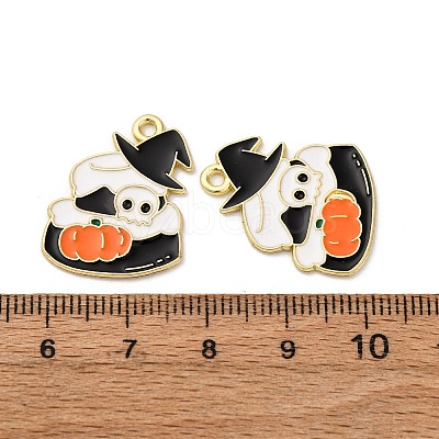 Halloween Alloy Enamel Pendants STAS-I354-01G-D-1