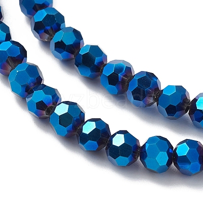 Electroplate Glass Beads Strands X-EGLA-K015-09A-1