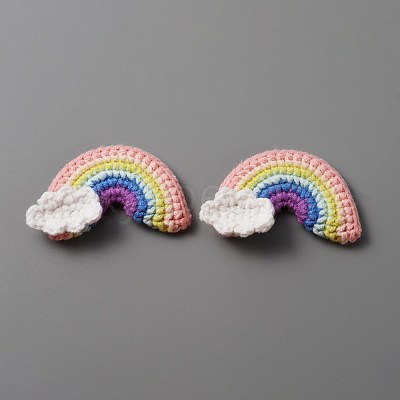 Handicraft Wool Knitting Rainbow Ornament Accessories DIY-WH0304-462C-1