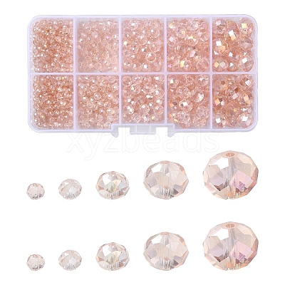 Electroplate Glass Beads Strands EGLA-YW0003-87E-1