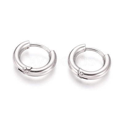Tarnish Resistant Small Huggie Hoop Earrings for Girl Women EJEW-F111B-13mm-PA-1