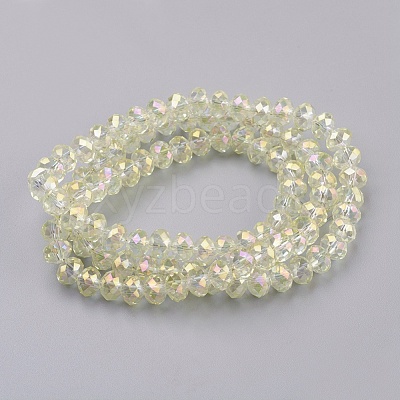 Electroplate Glass Beads Strands GLAA-K027-02AB-1