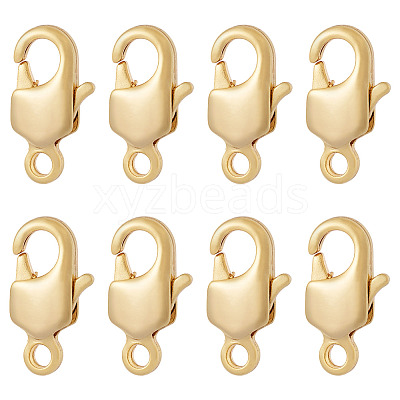 8Pcs Brass Lobster Claw Clasps KK-TA0002-67-1