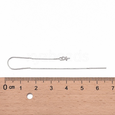 Anti-Tarnish Rhodium Plated 925 Sterling Silver Threader Earrings STER-N0001-027-1