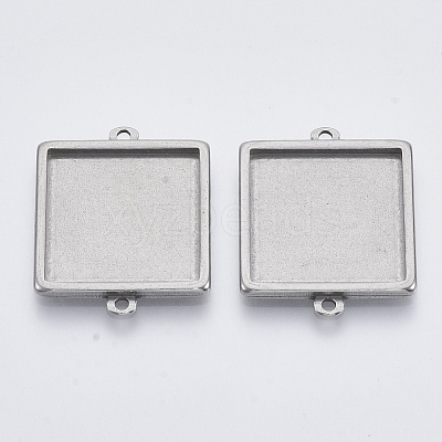 Non-Tarnish 304 Stainless Steel Cabochon Connector Settings STAS-R101-05A-1