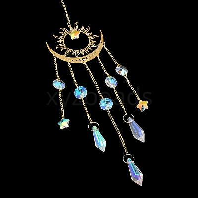 Brass Big Pendant Decorations HJEW-M005-04C-G-1