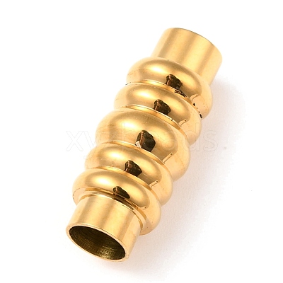 PVD Vacuum Plating 304 Stainless Steel Magnetic Clasps with Glue-in Ends STAS-P255-03G-1