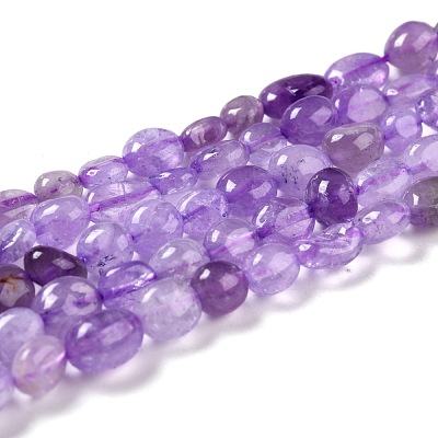 Natural Lavender Amethyst Beads Strands G-G018-50-1