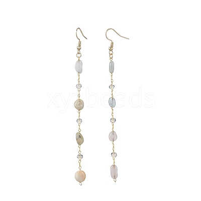 Handmade Natural Morganite Beaded Chains Earring & Necklaces Sets SJEW-JS01342-01-1