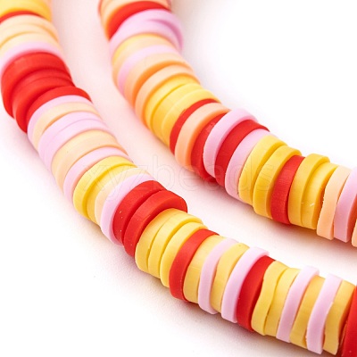 Handmade Polymer Clay Beads Strands CLAY-R089-6mm-T02B-16-1