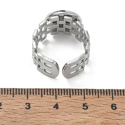 304 Stainless Steel Cuff Ring Components SA-CBA37BC-17C-P-1