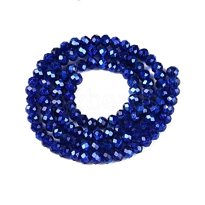 Transparent Electroplate Glass Beads Strands LS-EGLA-Q131-01A-01-1