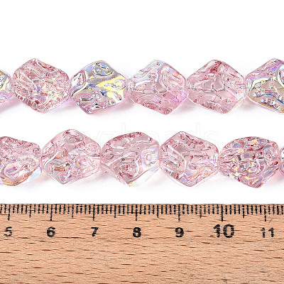 Transparency Electroplate Glass Beads Strands GLAA-T023-41A-03-1