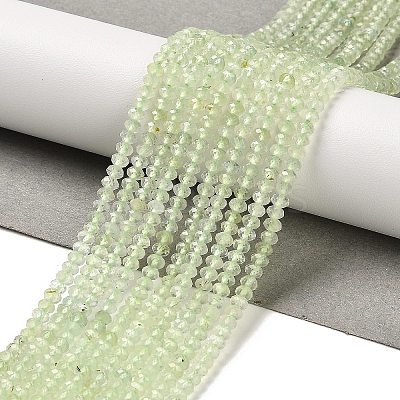 Natural Prehnite Beads Strands G-B107-D03-01-1