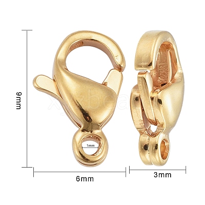 304 Stainless Steel Lobster Claw Clasps X-STAS-H352-01B-G-1