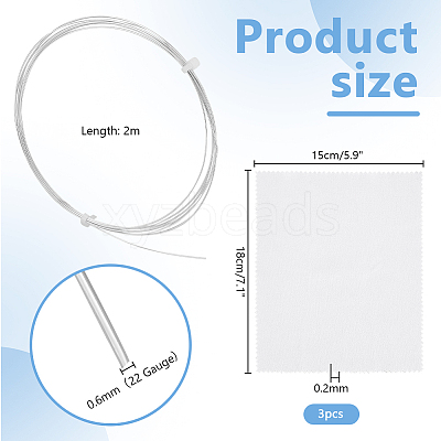 2M 925 Sterling Silver Full Hard Wires STER-PH0002-13B-1