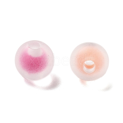 Frosted Transparent Acrylic Beads OACR-A032-14A-1