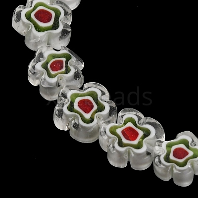 Handmade Millefiori Lampwork Beads Strands LAMP-G164-03N-1