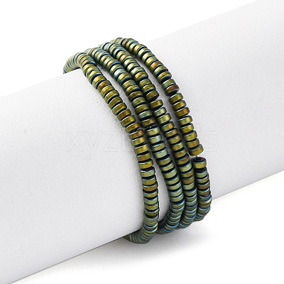 Electroplated Non-magnetic Hematite Beads Strands G-P571-A01-01B-1