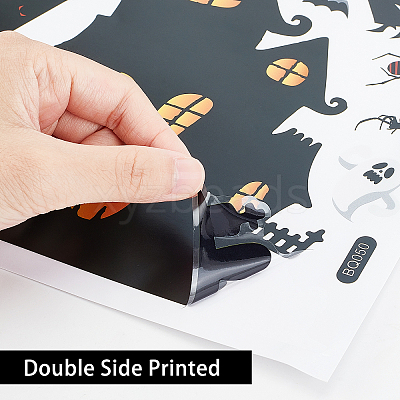 2 Sets PVC Plastic Window Sticker Decorations DIY-GF0005-66A-1