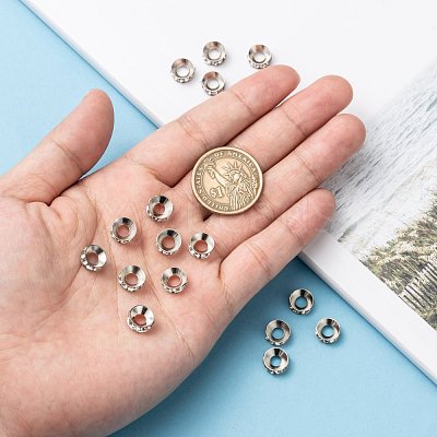 Brass Rhinestone Spacer Beads X-RB-A020-9mm-01P-1