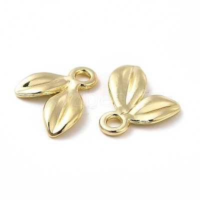 Rack Plating Alloy Leaf Charms LS-FIND-G044-07LG-1