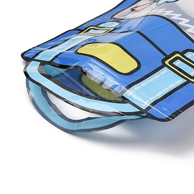 2Pcs Backpack Shaped Plastic Gift Storage Resealable Bags with Handles PL-CBADA12-01A-1