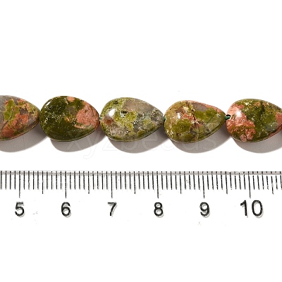 Natural Unakite Beads Strands G-I377-A27-1