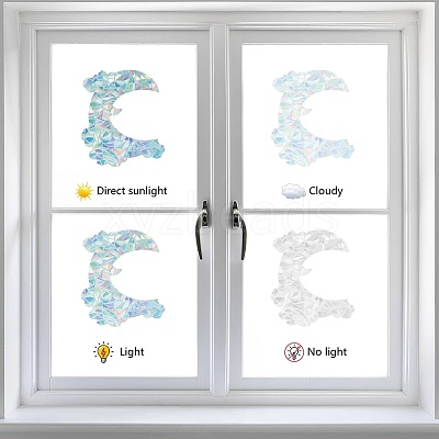 Waterproof PVC Colored Laser Stained Window Film Static Stickers DIY-WH0314-132-1