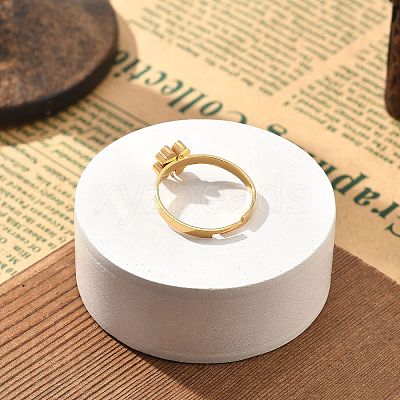 304 Stainless Steel Adjustable Rings for Women RJEW-F169-01G-02-1