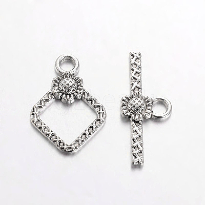 Tibetan Style Alloy Toggle Clasps X-TIBEB-A101564-AS-FF-1