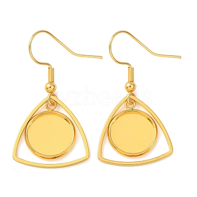 304 Stainless Steel Earring Cabochon Settings STAS-D267-01E-G-1