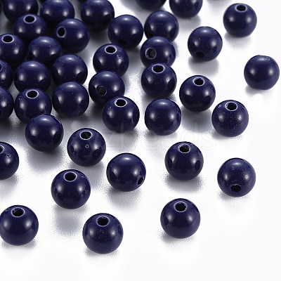 Opaque Acrylic Beads X-MACR-S370-C8mm-A19-1