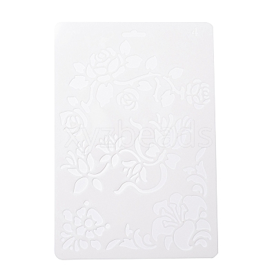 Plastic Reusable Drawing Painting Stencils Templates DIY-F018-B04-1