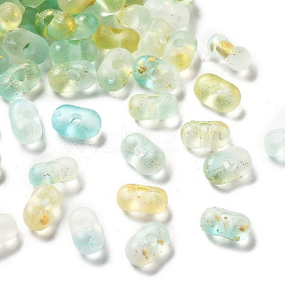 Gradient Color Transparent Frosted Acrylic Beads X-OACR-M023-06B-1