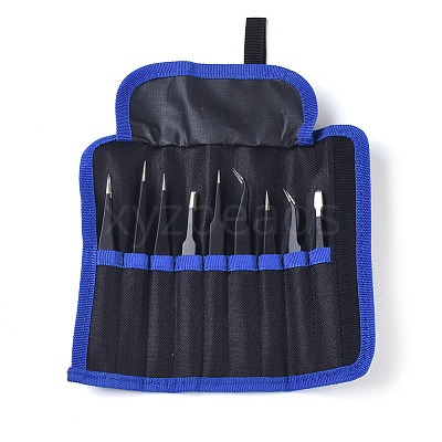 Anti-Static Stainless Steel Tweezers Kit TOOL-WH0119-01-1