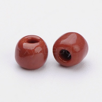 6/0 Opaque Colours Round Glass Seed Beads X-SEED-A010-4mm-46-1
