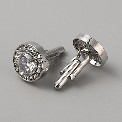 Alloy Rhinestone Cufflinks for Men FIND-WH0111-479-1