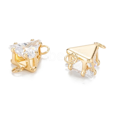 Brass Clear Cubic Zirconia Links LS-ZIRC-G170-08G-1