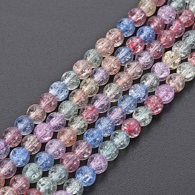 Crackle Glass Beads Strands GLAA-S192-B-006B-1