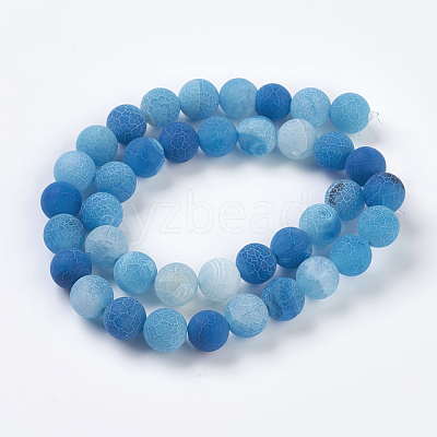 Natural Crackle Agate Beads Strands G-G055-10mm-2-1