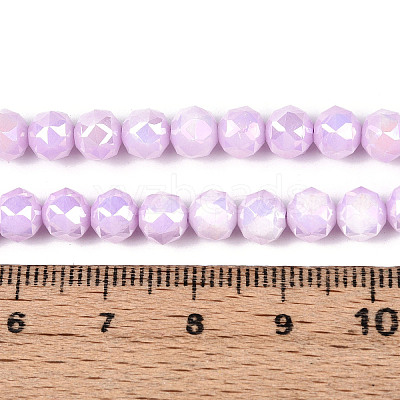 Anti-Tarnish Electroplate Glass Beads Strands GLAA-N010-6mm-04-1